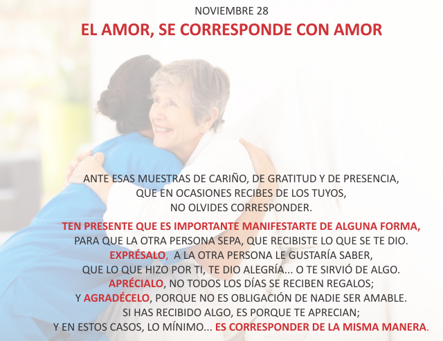 El amor, se corresponde con amor